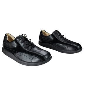 Waldlaufer Sneakers UK 7.5 US 9 Women Black Suede Leather Lace Up Oxford Comfort